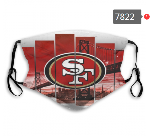 NFL 2020 San Francisco 49ers #30 Dust mask with filter->nfl dust mask->Sports Accessory